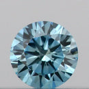 0.10ct Round Lab Grown Diamond (Colour Fancy Vivid Blue, Clarity VS2, Cut ID, IGI Certified)
