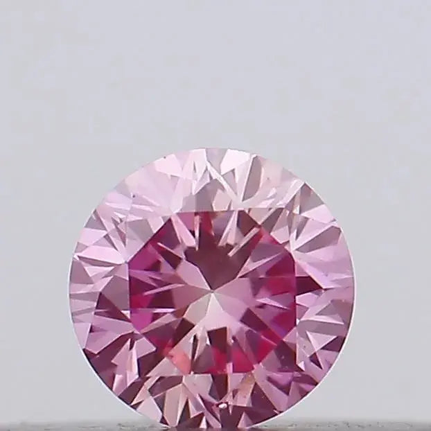 0.11ct Round Lab Grown Diamond (Colour Fancy Vivid Pink, Clarity VS2, Cut VG, IGI Certified)