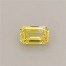 0.22ct Emerald Lab Grown Diamond (Colour Fancy Vivid Yellow, Clarity IF, IGI Certified)