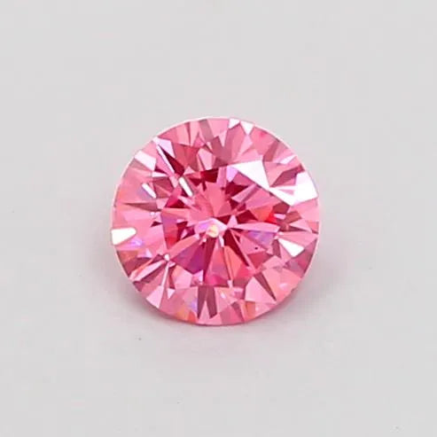 0.26ct Round Lab Grown Diamond (Colour Fancy Vivid Pink, Clarity VS1, Cut ID, IGI Certified)