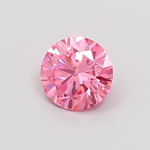 0.29ct Round Lab Grown Diamond (Colour Fancy Vivid Pink, Clarity VS1, Cut EX, IGI Certified)