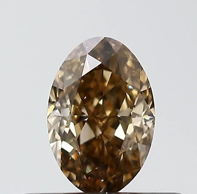 0.32ct Oval Natural Diamond (Colour Brown, Clarity VS1, Cut GD, IGI Certified)