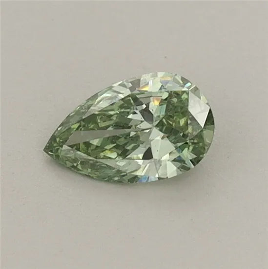 0.32ct Pear Lab Grown Diamond (Colour Fancy Vivid Green, Clarity VS2, IGI Certified)