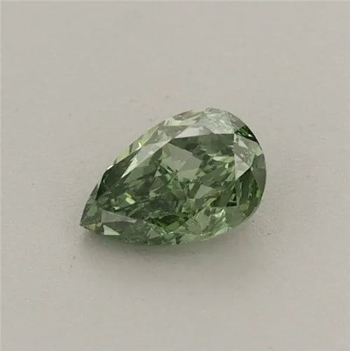 0.34ct Pear Lab Grown Diamond (Colour Fancy Vivid Green, Clarity VS1, IGI Certified)