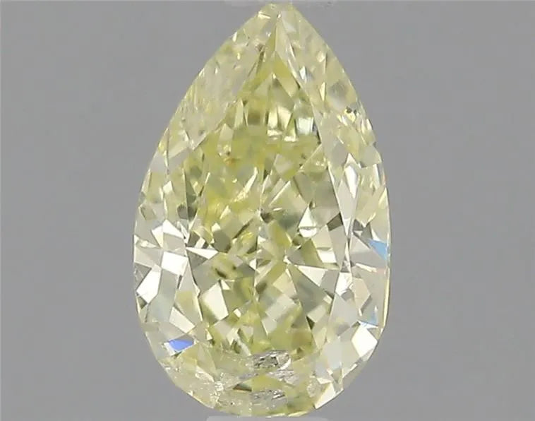0.42ct Pear Natural Diamond (Colour Fancy Light Yellow, Clarity I2, GIA Certified)