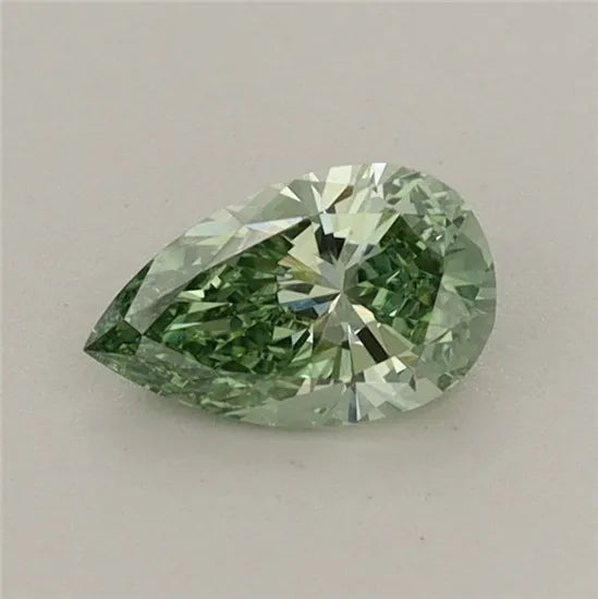 0.43ct Pear Lab Grown Diamond (Colour Fancy Vivid Green, Clarity VS1, IGI Certified)