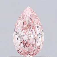 0.46ct Pear Lab Grown Diamond (Colour Fancy Intense Pink, Clarity VS2, IGI Certified)