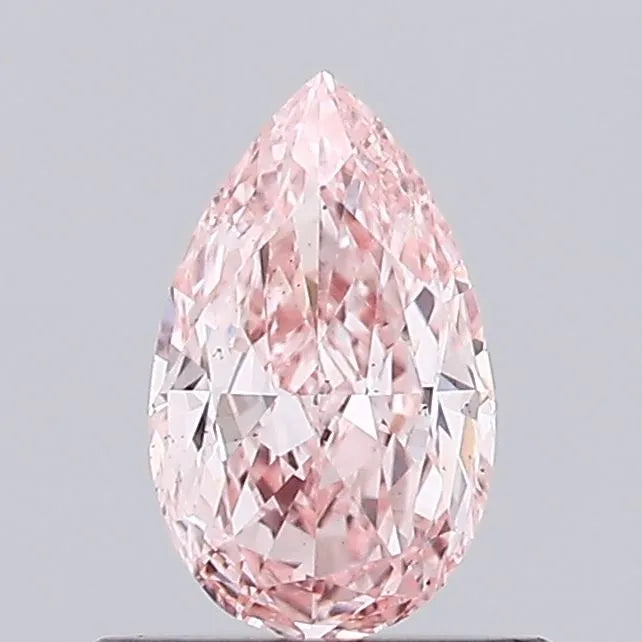 0.46ct Pear Lab Grown Diamond (Colour Fancy Intense Pink, Clarity VS2, IGI Certified)