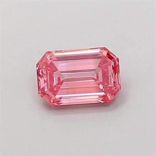 0.50ct Emerald Lab Grown Diamond (Colour Fancy Vivid Pink, Clarity VS1, IGI Certified)