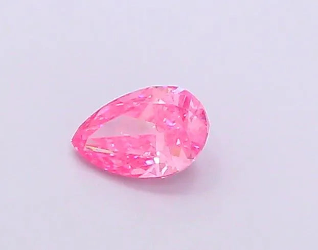 0.52ct Pear Lab Grown Diamond (Colour Fancy Vivid Pink, Clarity VS2, IGI Certified)