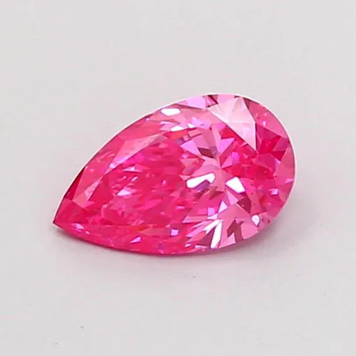 0.58ct Pear Lab Grown Diamond (Colour Fancy Vivid Pink, Clarity VS1, IGI Certified)