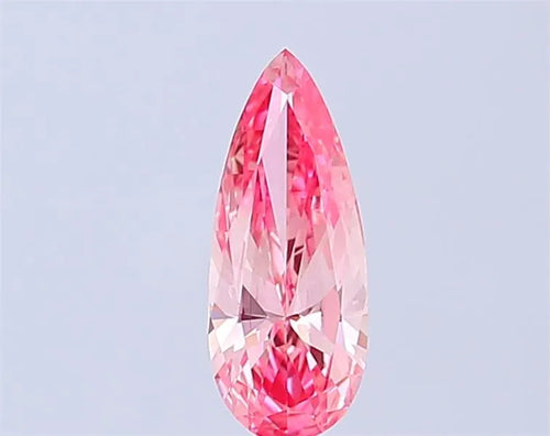 0.58ct Pear Lab Grown Diamond (Colour Fancy Vivid Pink, Clarity VS2, IGI Certified)
