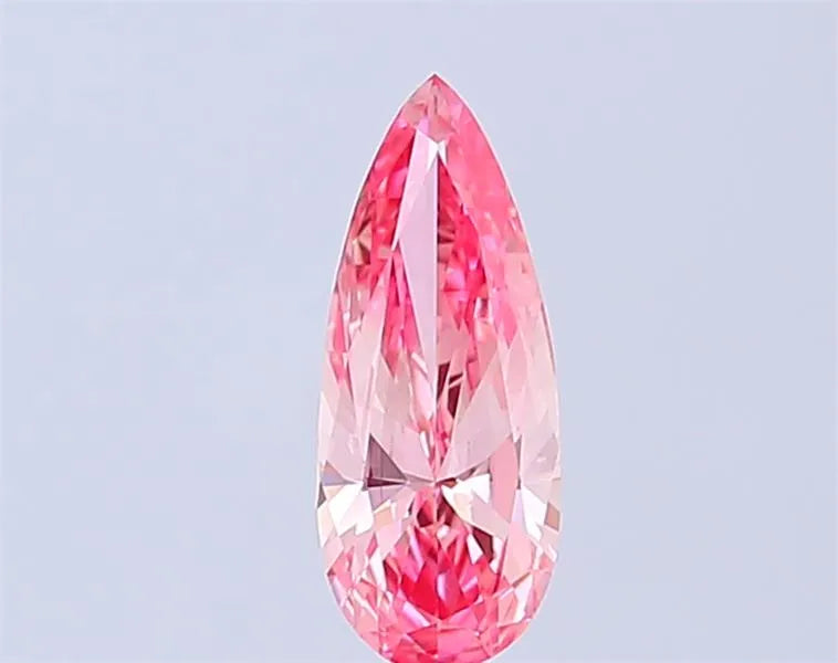 0.58ct Pear Lab Grown Diamond (Colour Fancy Vivid Pink, Clarity VS2, IGI Certified)