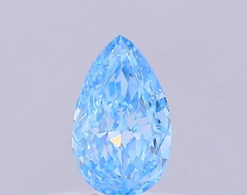 0.61ct Pear Lab Grown Diamond (Colour Fancy Vivid Blue, Clarity VVS2, IGI Certified)
