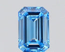 0.70ct Emerald Lab Grown Diamond (Colour Fancy Vivid Blue, Clarity VVS2, IGI Certified)