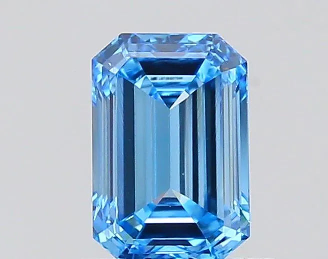 0.70ct Emerald Lab Grown Diamond (Colour Fancy Vivid Blue, Clarity VVS2, IGI Certified)