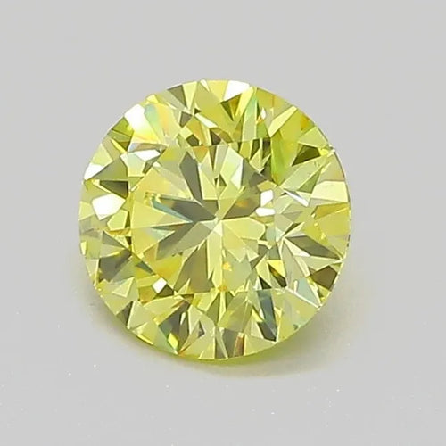 0.74ct Round Lab Grown Diamond (Colour Fancy Intense Yellow, Clarity VVS2, Cut EX, IGI Certified)