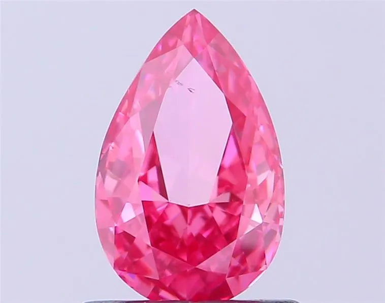 0.76ct Pear Lab Grown Diamond (Colour Fancy Vivid Pink, Clarity VS2, IGI Certified)