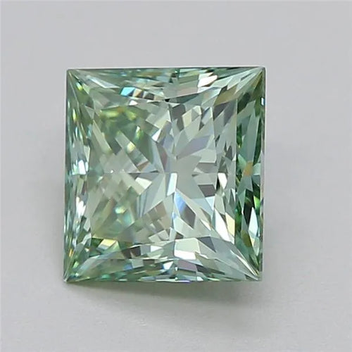 0.80ct Princess Lab Grown Diamond (Colour Fancy Vivid Green, Clarity VS1, Cut GD, IGI Certified)