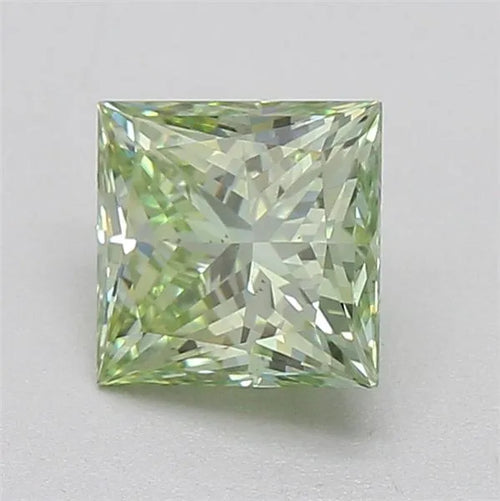 0.80ct Princess Lab Grown Diamond (Colour Fancy Vivid Green, Clarity VS2, IGI Certified)