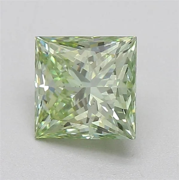 0.80ct Princess Lab Grown Diamond (Colour Fancy Vivid Green, Clarity VS2, IGI Certified)