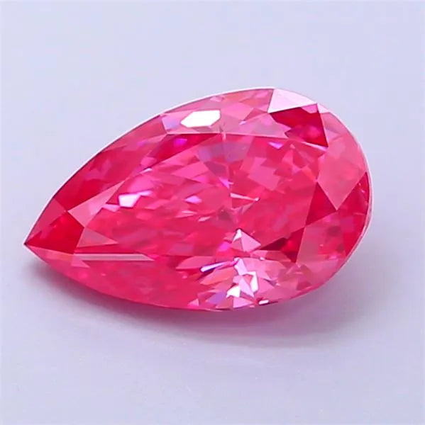 0.86ct Pear Lab Grown Diamond (Colour Fancy Vivid Pink, Clarity VS1, IGI Certified)