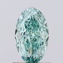 0.90ct Oval Lab Grown Diamond (Colour Fancy Vivid Green, Clarity IF, IGI Certified)