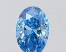 0.92ct Oval Lab Grown Diamond (Colour Fancy Vivid Blue, Clarity I1, IGI Certified)