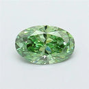 0.95ct Oval Lab Grown Diamond (Colour Fancy Vivid Green, Clarity VS2, IGI Certified)