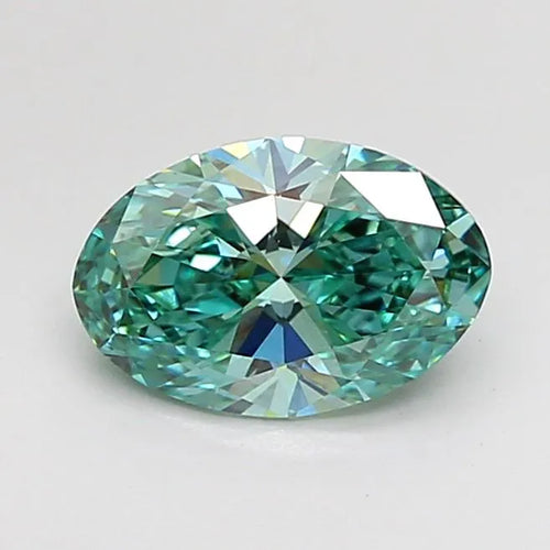 1.00ct Oval Lab Grown Diamond (Colour Fancy Vivid Green, Clarity VVS2, IGI Certified)