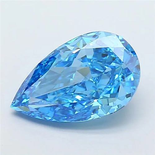 1.00ct Pear Lab Grown Diamond (Colour Fancy Vivid Blue, Clarity SI1, IGI Certified)