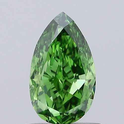 1.00ct Pear Lab Grown Diamond (Colour Fancy Vivid Green, Clarity VVS2, IGI Certified)