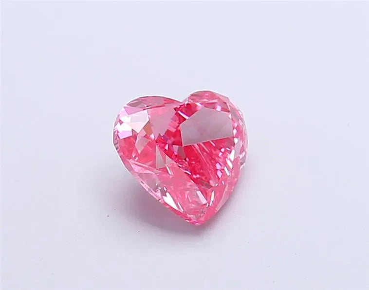 1.01ct Heart Lab Grown Diamond (Colour Fancy Vivid Pink, Clarity VS1, IGI Certified)