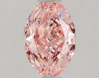 1.02ct Oval Lab Grown Diamond (Colour Fancy Vivid Pink, Clarity VVS2, IGI Certified)