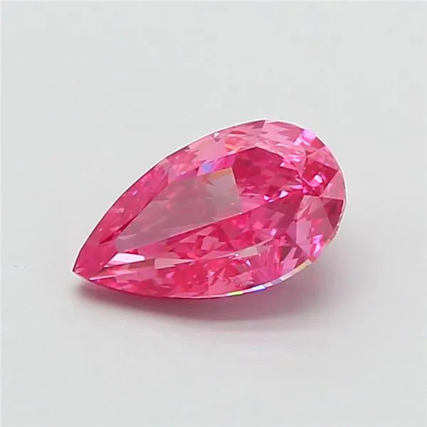 1.02ct Pear Lab Grown Diamond (Colour Fancy Vivid Pink, Clarity VS2, IGI Certified)