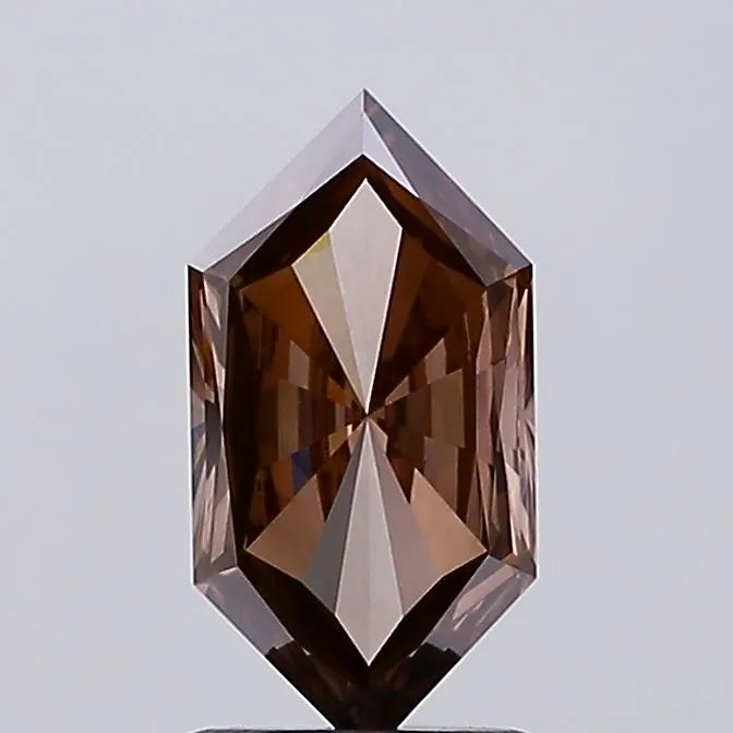 1.03ct Hexagonal Lab Grown Diamond (Colour Fancy Brown, Clarity VVS2, IGI Certified)