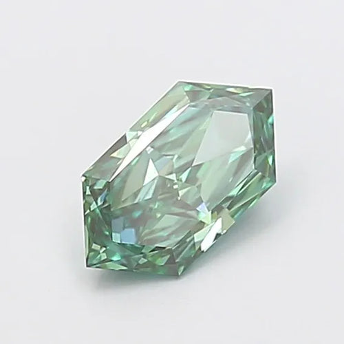 1.03ct Hexagonal Lab Grown Diamond (Colour Fancy Vivid Green, Clarity VVS2, IGI Certified)