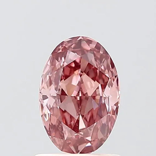 1.04ct Oval Lab Grown Diamond (Colour Fancy Intense Brownish Pink, Clarity VS1, IGI Certified)