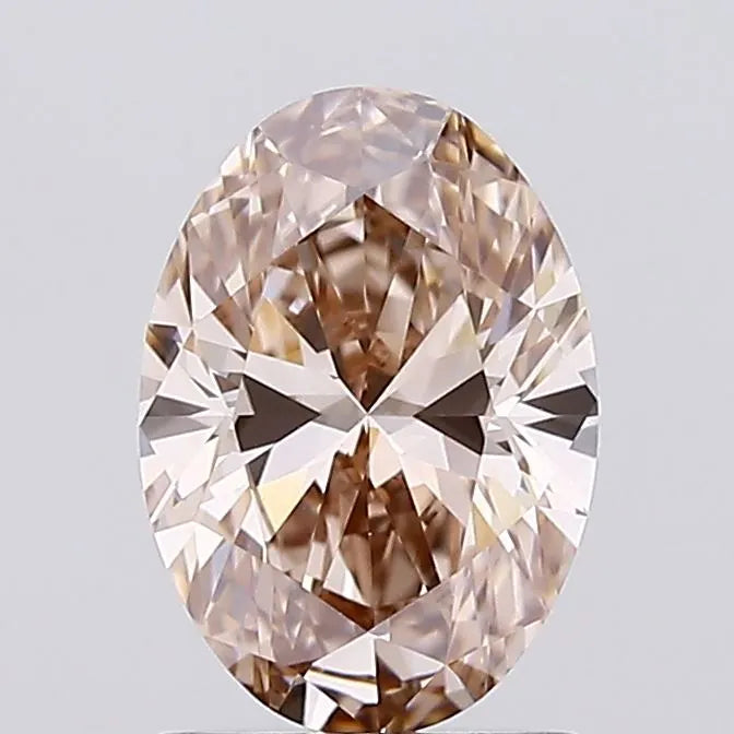 1.05ct Oval Lab Grown Diamond (Colour Fancy Brown, Clarity VVS2, IGI Certified)