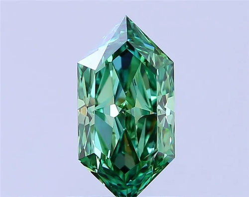 1.06ct Hexagonal Lab Grown Diamond (Colour Fancy Vivid Green, Clarity VVS2, IGI Certified)