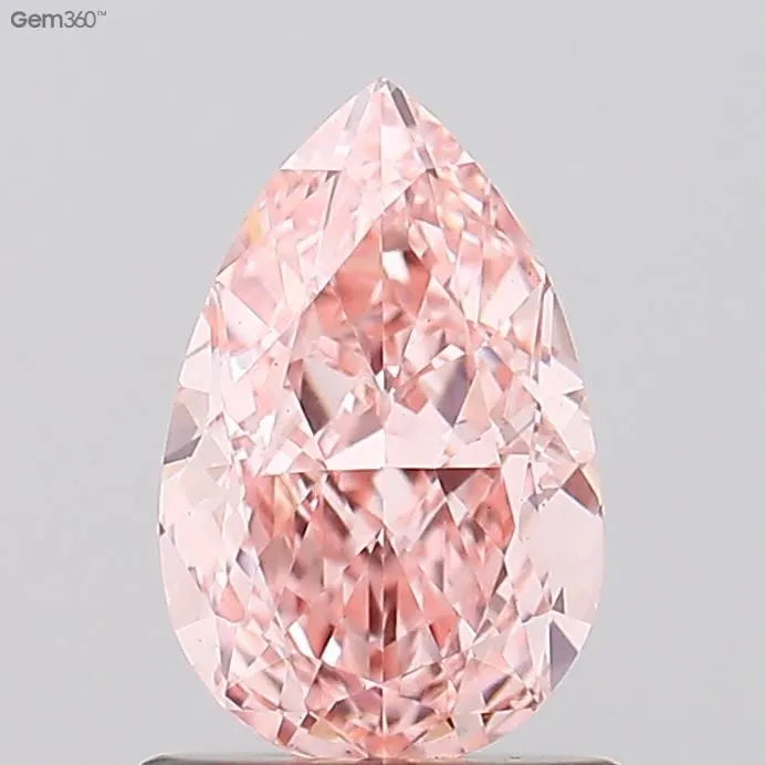 1.06ct Pear Lab Grown Diamond (Colour Fancy Vivid Pink, Clarity VS1, IGI Certified)