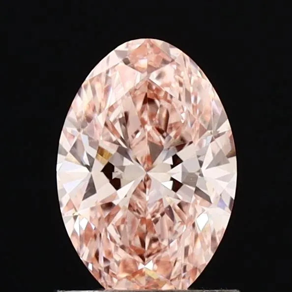 1.08ct Oval Lab Grown Diamond (Colour Fancy Vivid Pink, Clarity VVS2, IGI Certified)