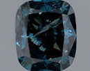 1.12ct Cushion modified Lab Grown Diamond (Colour Fancy Deep Greenish Blue, Clarity I2, Cut EX, IGI Certified)