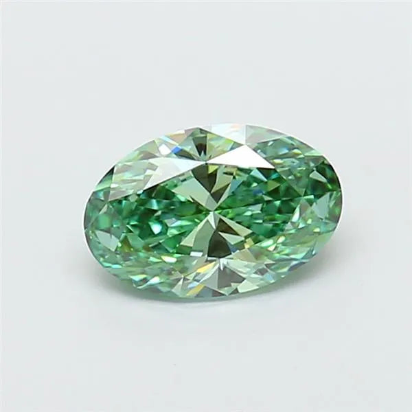 1.24ct Oval Lab Grown Diamond (Colour Fancy Vivid Green, Clarity VVS2, IGI Certified)