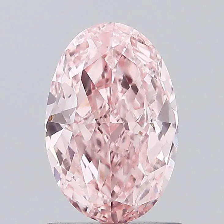 1.28ct Oval Lab Grown Diamond (Colour Fancy Vivid Pink, Clarity VVS2, IGI Certified)