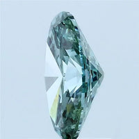 1.34ct Oval Lab Grown Diamond (Colour Fancy Vivid Green, Clarity VVS2, IGI Certified)