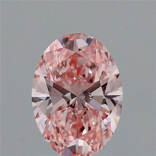 1.34ct Oval Lab Grown Diamond (Colour Fancy Vivid Pink, Clarity VVS2, IGI Certified)