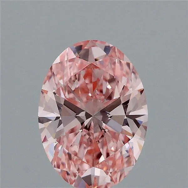 1.34ct Oval Lab Grown Diamond (Colour Fancy Vivid Pink, Clarity VVS2, IGI Certified)