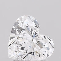 1.37ct Heart Lab Grown Diamond (Colour D, Clarity IF, IGI Certified)