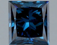 1.40ct Princess Lab Grown Diamond (Colour Fancy Deep Blue, Clarity SI1, Cut GD, IGI Certified)